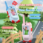 LK-028 1 Pair 2.0 Inch HD Screen Video Intercom Walkie Talkie for Kids Clip On 2.4G Wireless Communication Device