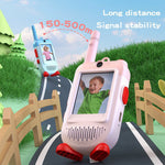 LK-028 1 Pair 2.0 Inch HD Screen Video Intercom Walkie Talkie for Kids Clip On 2.4G Wireless Communication Device