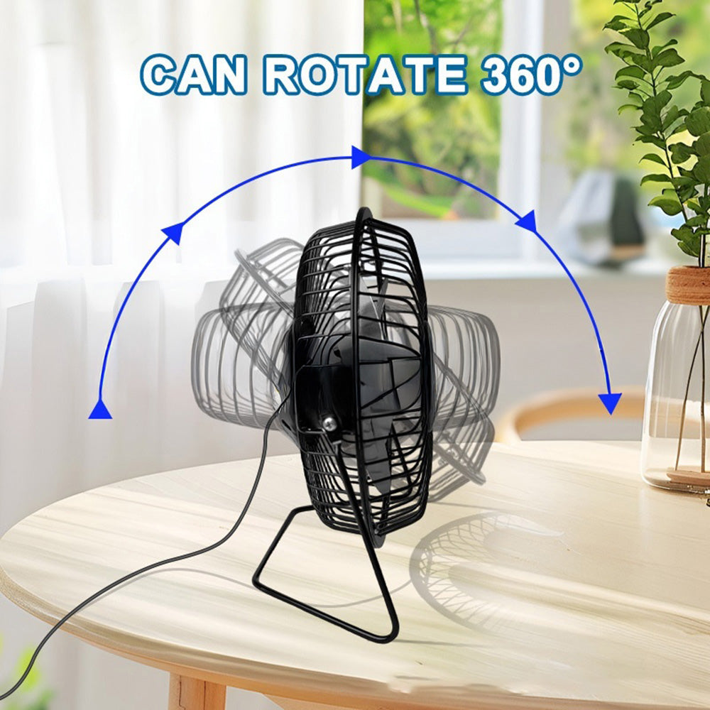 6 Inch Solar Powered Fan 360 Degree Rotatable Exhaust Fan with 8W Waterproof Solar Panel for Outdoor Camping