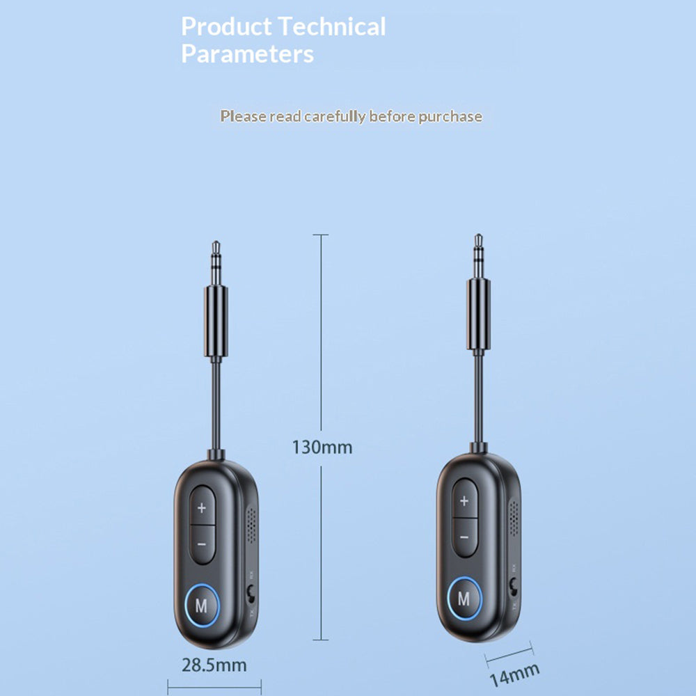 BT13 Bluetooth-compatible 5.4 Car Audio Adapter AUX 3.5mm Plug Receiver / Transmitter Device