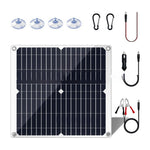 25W højeffektivt solpanel bærbar udendørs nødoplader med dobbelt USB-udgang til camping/vandring