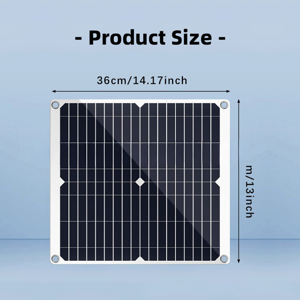 25W højeffektivt solpanel bærbar udendørs nødoplader med dobbelt USB-udgang til camping/vandring
