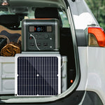 25W højeffektivt solpanel bærbar udendørs nødoplader med dobbelt USB-udgang til camping/vandring