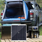 25W højeffektivt solpanel bærbar udendørs nødoplader med dobbelt USB-udgang til camping/vandring