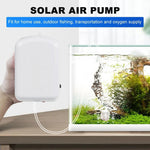 5W solcelledrevet panel med luftpumpe opladningspanel til udendørs fiskeri/akvariebeluftning