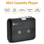 TONIVENT TON007B Cassette Player Bluetooth-compatible FM Radio Mini Portable Tape Player with 3.5mm Headphone Jack
