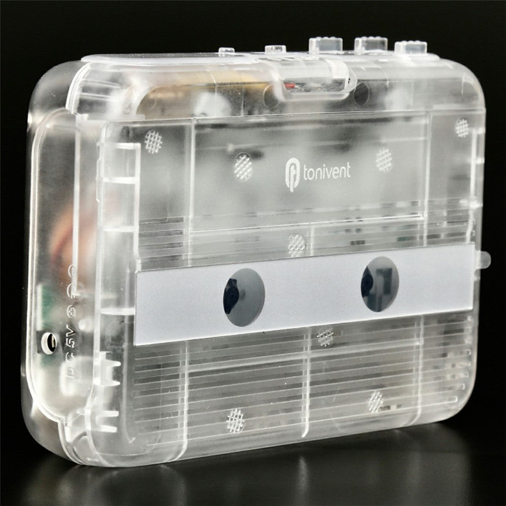 TONIVENT TON007B Cassette Player Bluetooth-compatible FM Radio Mini Portable Tape Player with 3.5mm Headphone Jack