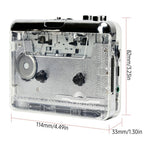 TON010 Portable Cassette Player Tape to MP3 Audio Converter with 3.5mm Headphone Jack