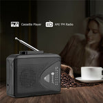 TONIVENT TON009 retro bærbar kassetteafspiller indbygget højttaler FM/AM-radio med 3,5 mm hovedtelefonstik