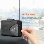 TONIVENT TON009 retro bærbar kassetteafspiller indbygget højttaler FM/AM-radio med 3,5 mm hovedtelefonstik
