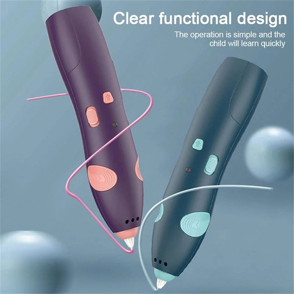 USB Rechargeable Low Temperature 3D Printing Pen DIY Creation Kids Drawing Toy