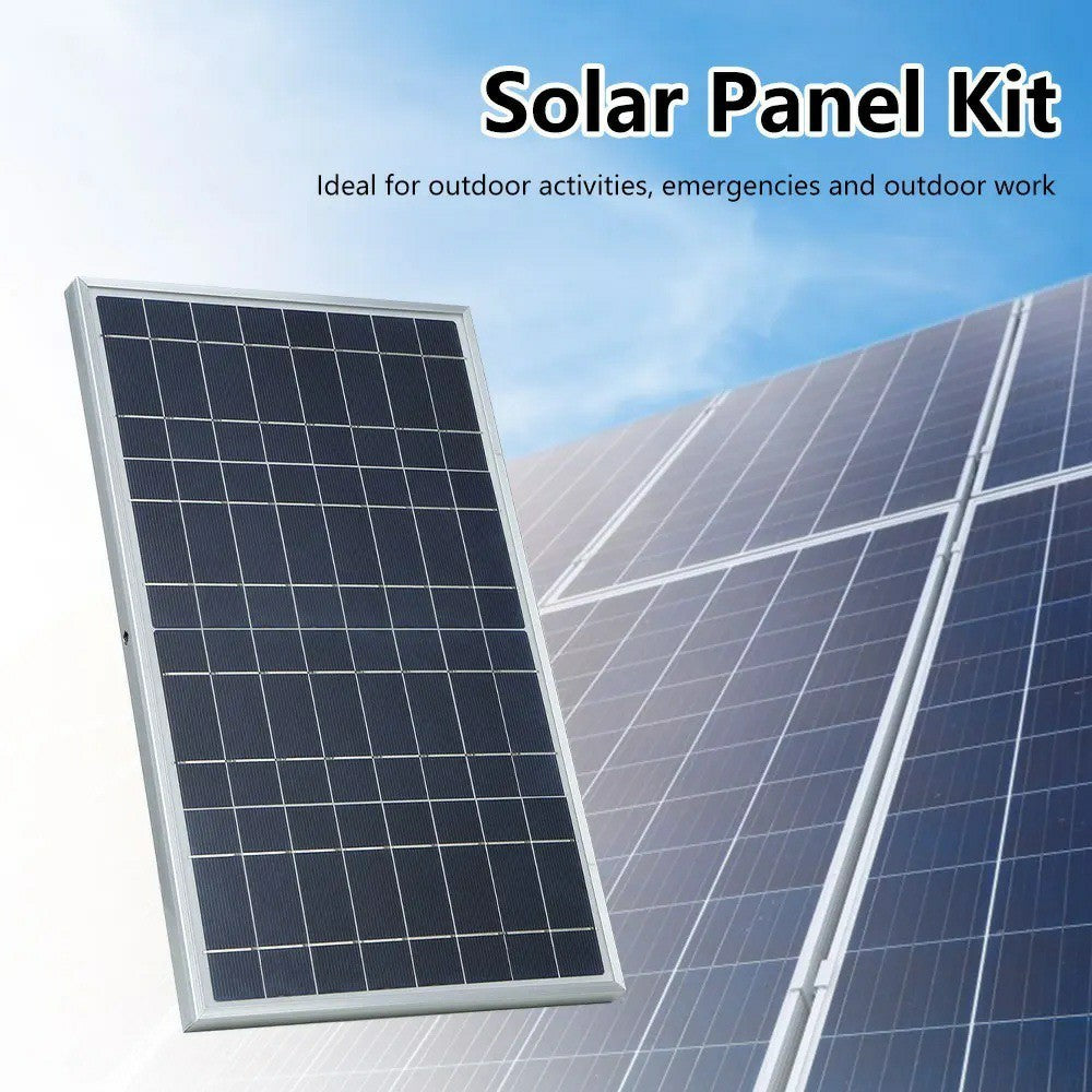 LK325-255+60A(CON10BL) 2 stk. solpanelkit 30W monokrystallinsk silicium soloplader med 60A controller, aluminiumslegeringsramme