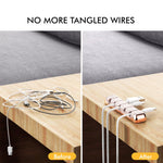 AHASTYLE PT125 3Pcs Cable Management Organizer Aluminum Alloy Silicone 5 Slots Desktop Wire Holder Clip