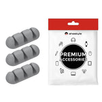 AHASTYLE WE31 3Pcs Cable Organizer Clip 3 Slot Silicone Adhesive Cable Management For Desk Car Office Wire Holder