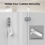 AHASTYLE WE31 3Pcs Cable Organizer Clip 3 Slot Silicone Adhesive Cable Management For Desk Car Office Wire Holder