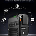 UNIWA BM008 Wireless Handheld Intercom PTT Microphone Bluetooth-Compatible 3W Speaker Walkie Talkie
