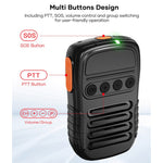 UNIWA BM008 Wireless Handheld Intercom PTT Microphone Bluetooth-Compatible 3W Speaker Walkie Talkie