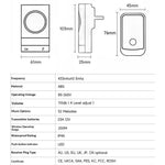 N189 52 Melodies Waterproof 200M Range Wireless Digital Music Doorbell, 1 Transmitter + 1 Receiver