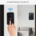 Q502 433MHz Wireless Doorbell with 1 Transmitter + 1 Receiver 45 Ringtones IP44 Waterproof Door Chime