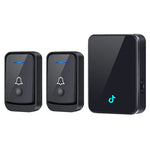 Q502 433MHz Wireless Doorbell with 2 Transmitters + 1 Receiver 45 Ringtones IP44 Waterproof Door Chime