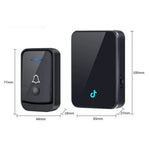 Q502 433MHz Wireless Doorbell with 2 Transmitters + 1 Receiver 45 Ringtones IP44 Waterproof Door Chime