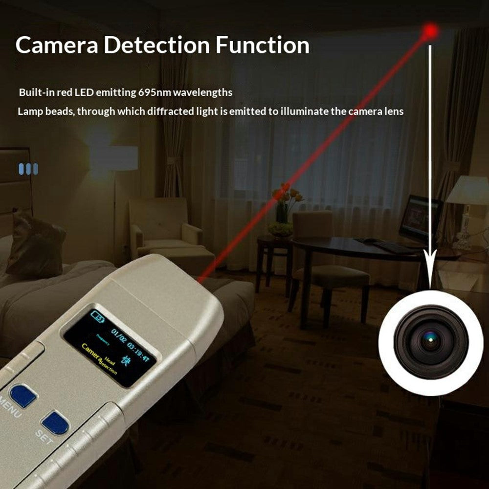 DS616 Multi-function Signal Detector Camera Finder GPS Scanner RF Bug Sweeper with OLED Display
