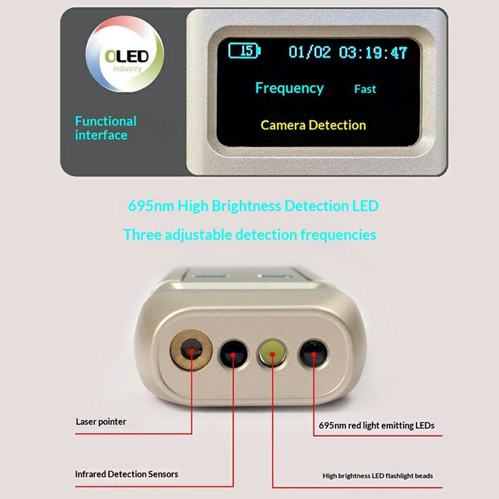 DS616 Multi-function Signal Detector Camera Finder GPS Scanner RF Bug Sweeper with OLED Display