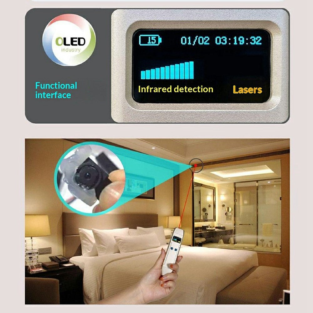 DS616 Multi-function Signal Detector Camera Finder GPS Scanner RF Bug Sweeper with OLED Display