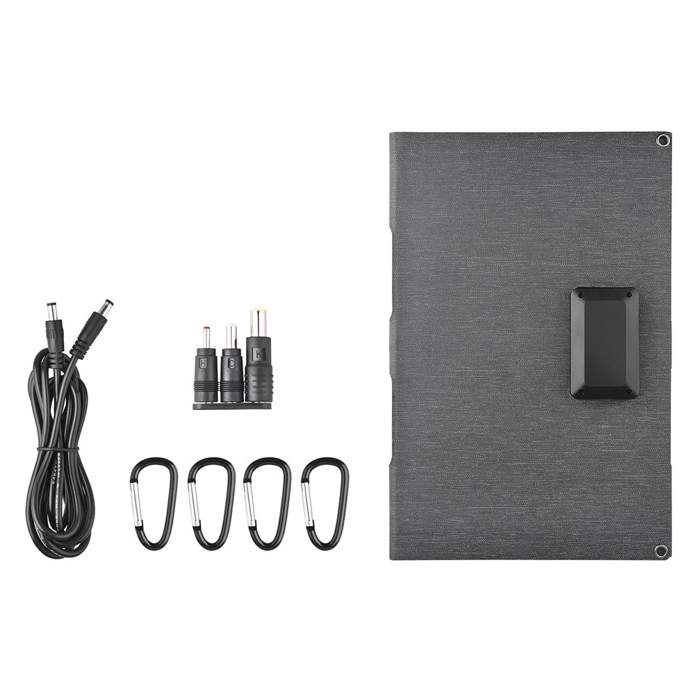 DE-40 40W Solar Charger with Type-C  /  USB  /  DC Ports IP65 Waterproof Foldable Monocrystalline Solar Panel