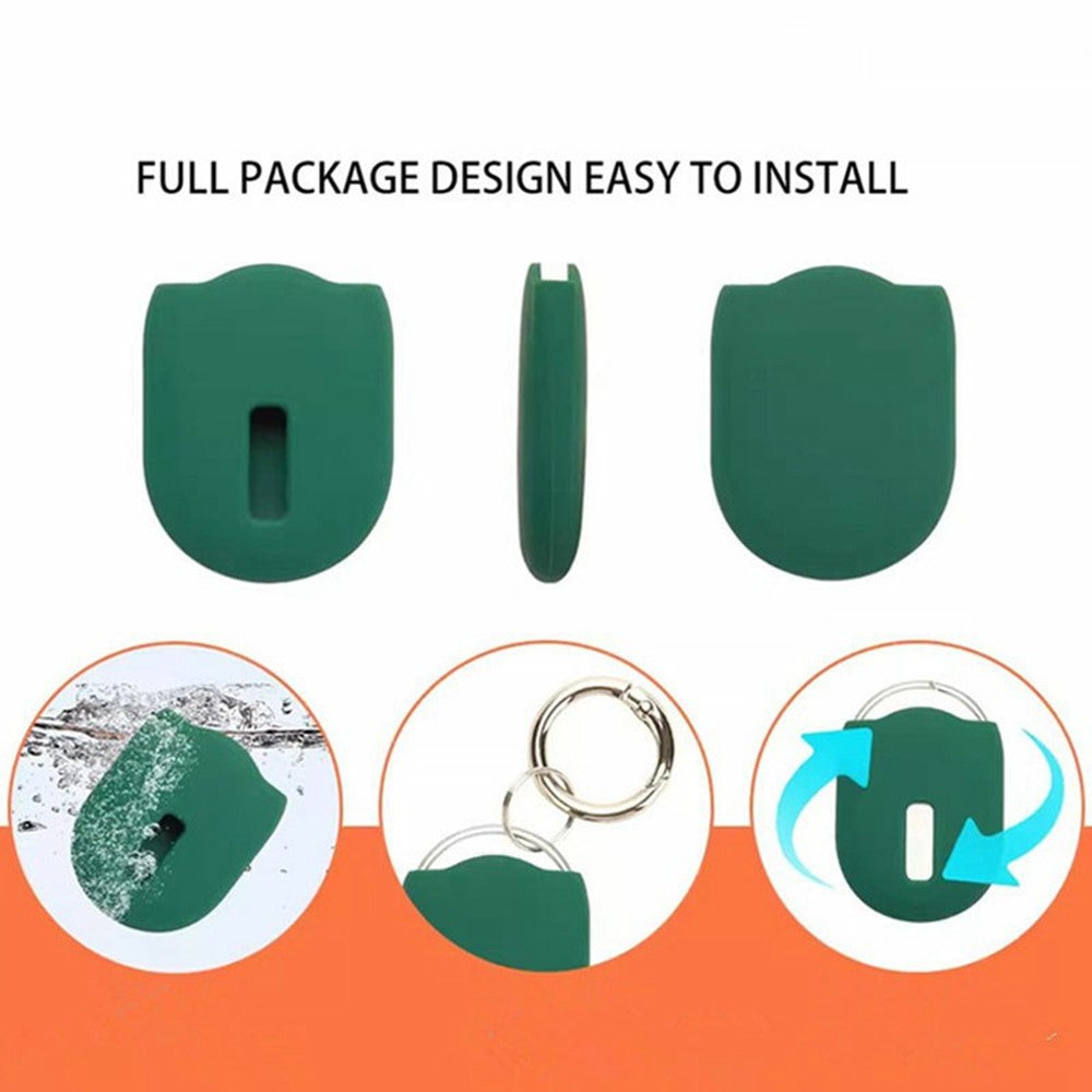For Xiaomi Tag Silicone Protective Case Shockproof Tracker Cover with Hanging Buckle