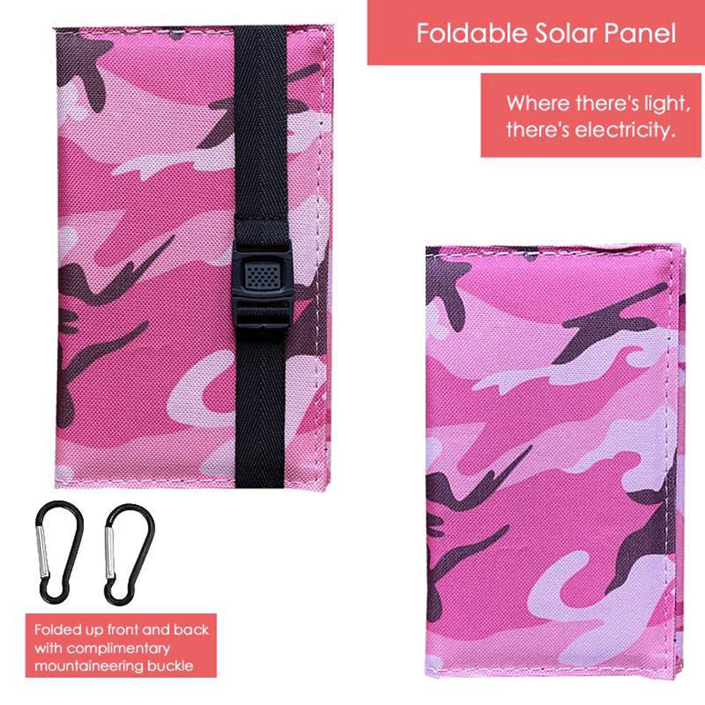 20W 4 Folds Portable Solar Panel Charger Pack IP65 Waterproof Foldable Outdoor Emergency Power Bank