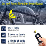 SF22R 113dB Wireless Remote Control Vibration Alarm Anti-Theft Device for Bicycle Motorcycle Electric Scooter