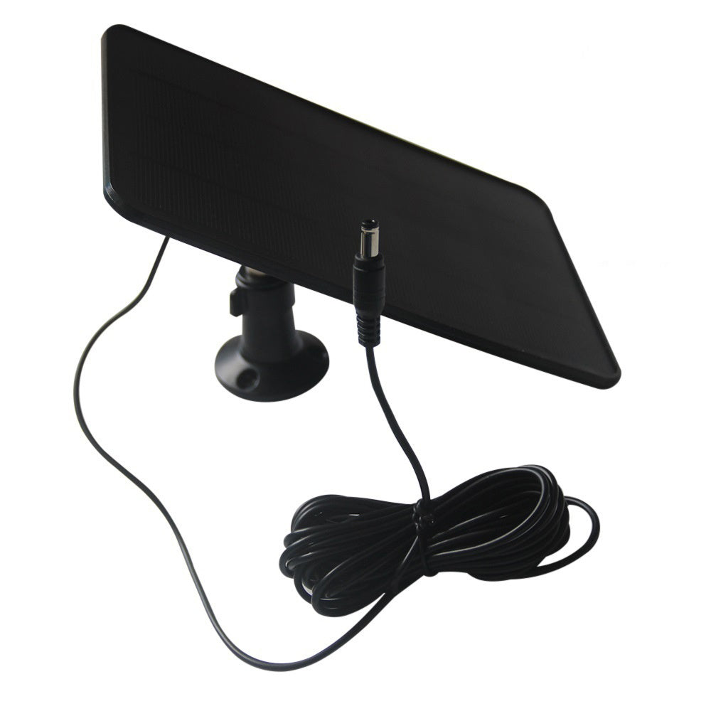 6W 5V Solar Panel Charger with 360 Degree Adjustable Mounting Bracket for Doorbell Security Camera