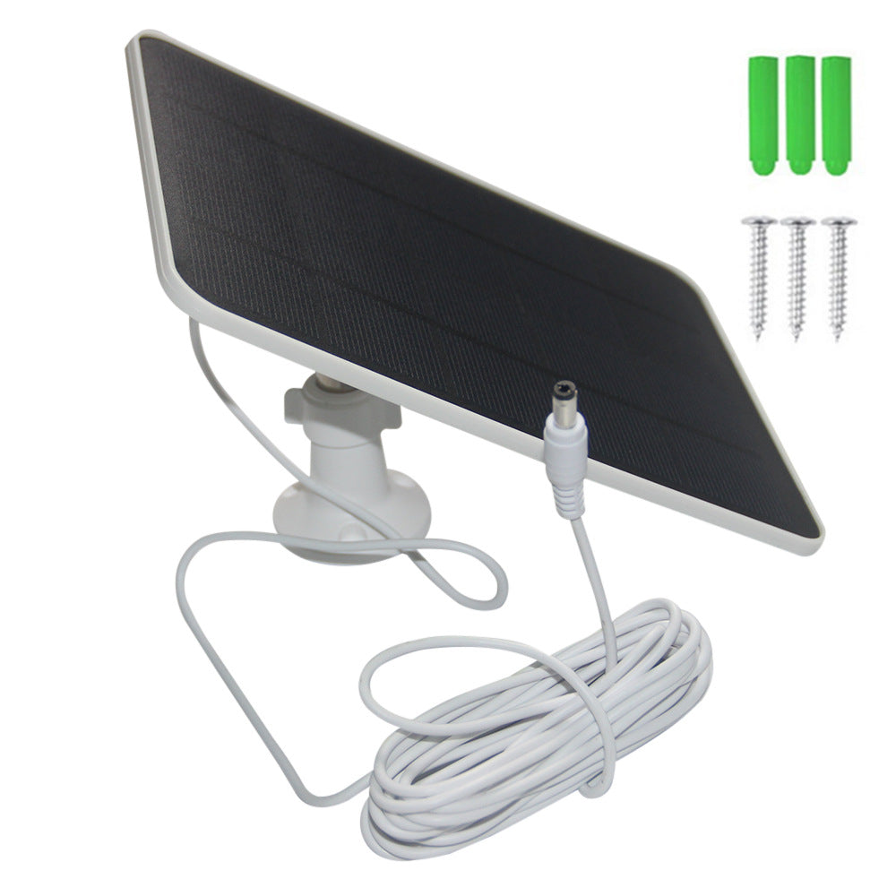 6W 5V Solar Panel Charger with 360 Degree Adjustable Mounting Bracket for Doorbell Security Camera
