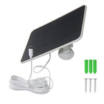 6W 5V Solar Panel Charger with 360 Degree Adjustable Mounting Bracket for Doorbell Security Camera