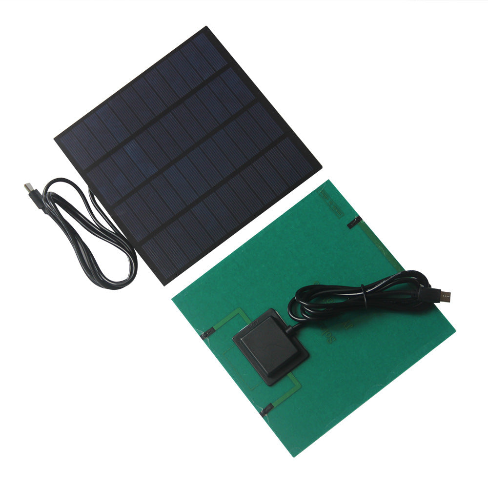 3W Solar Panel Charger Type-C Outdoor Security Camera Monocrystalline Silicon Charging Board for Surveillance