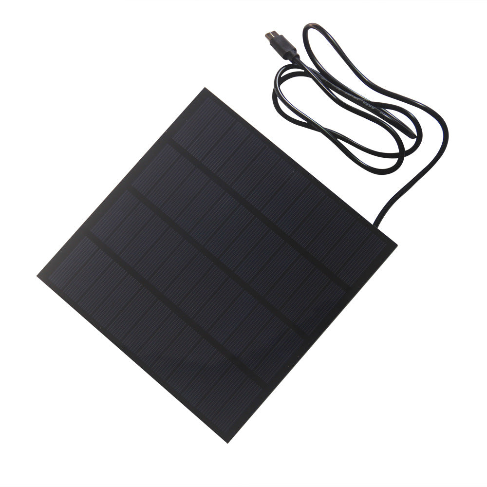 3W Solar Panel Charger Type-C Outdoor Security Camera Monocrystalline Silicon Charging Board for Surveillance