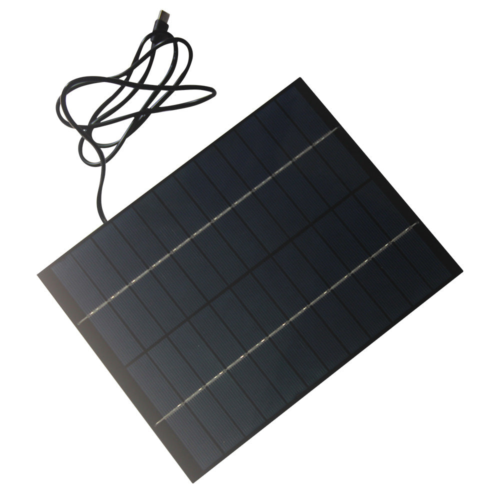 6W Solar Panel Charger Type-C Port 12V Polycrystalline Silicon Solar Charging Board for Security Camera