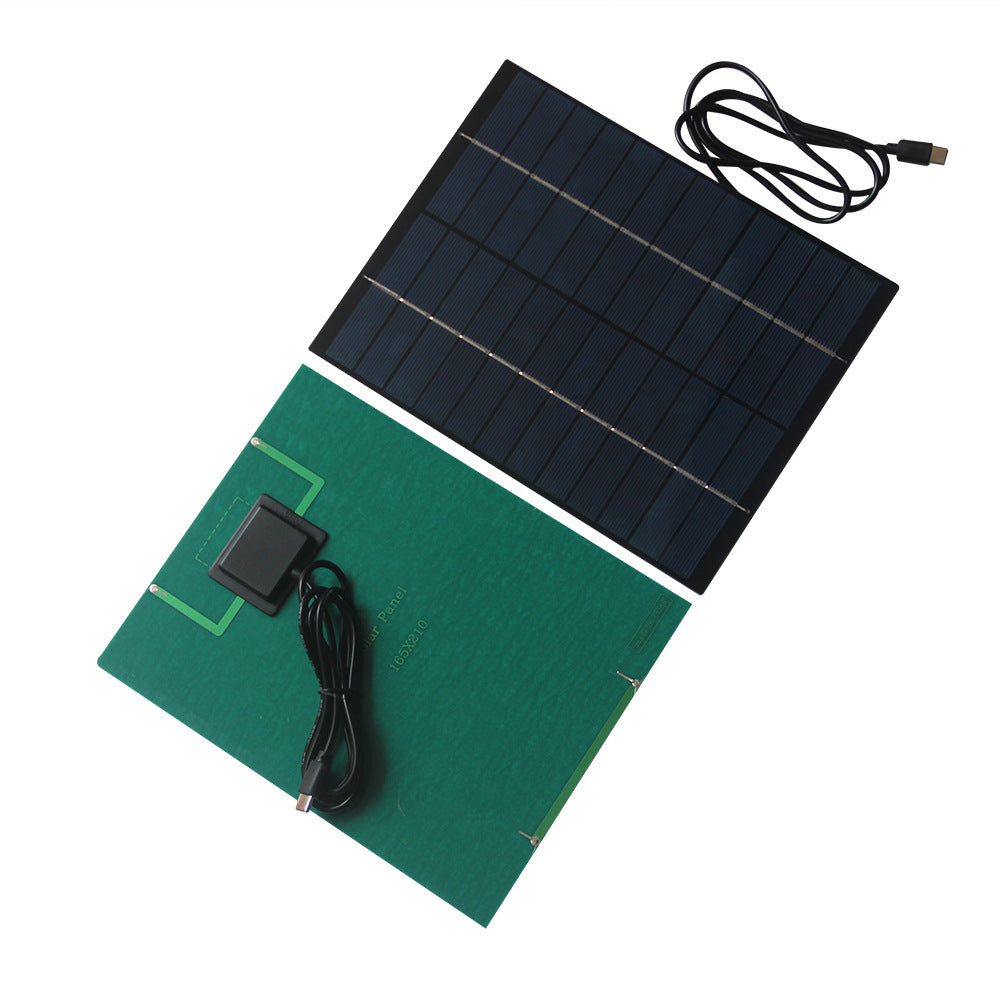 6W Solar Panel Charger Type-C Port 12V Polycrystalline Silicon Solar Charging Board for Security Camera