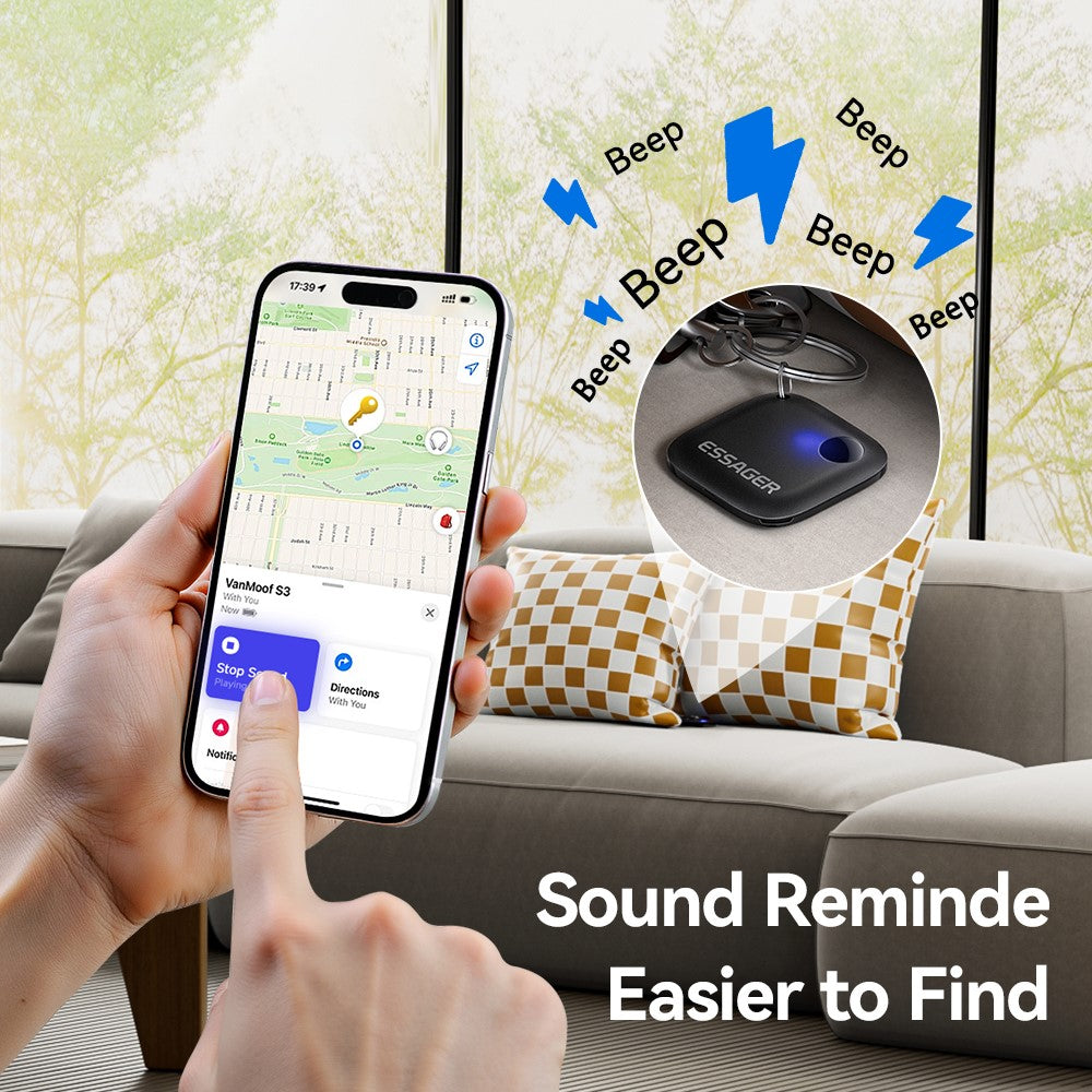 ESSAGER WWQ Tag Smart Tracker Mini Item Finder Anti-Lost Device for Keys Backpack