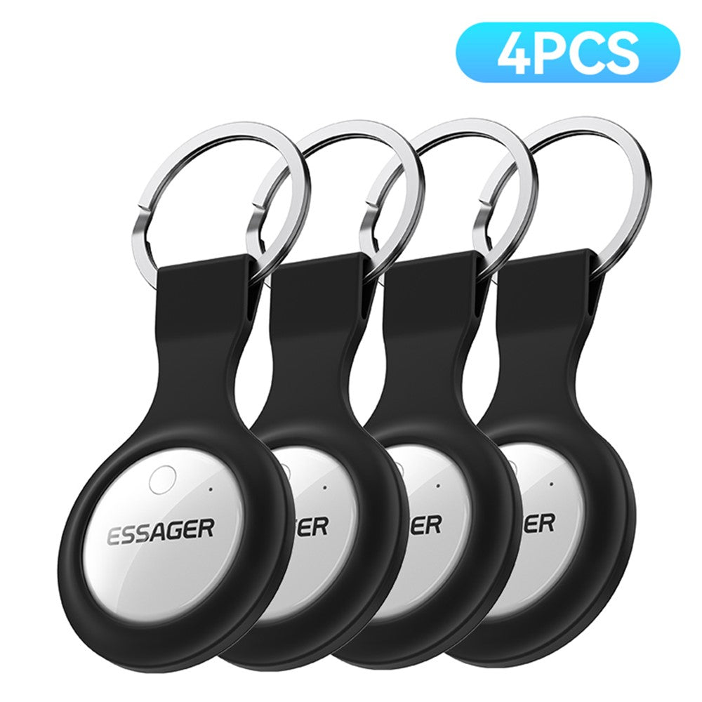 ESSAGER 4Pcs Smart Tag Tracker Anti-Lost Device Keys Bags Locator Compatible with Find My App