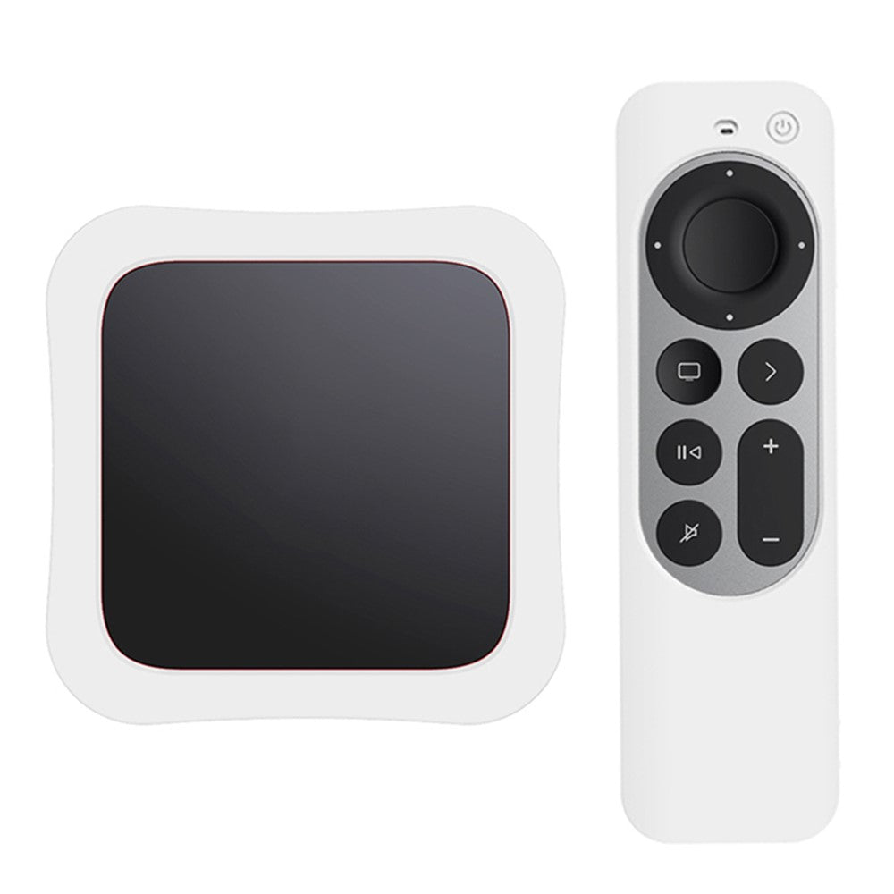 Set-top Box + Remote Controller Silicone Anti-drop Protective Covers Set for Apple TV 4K 2021