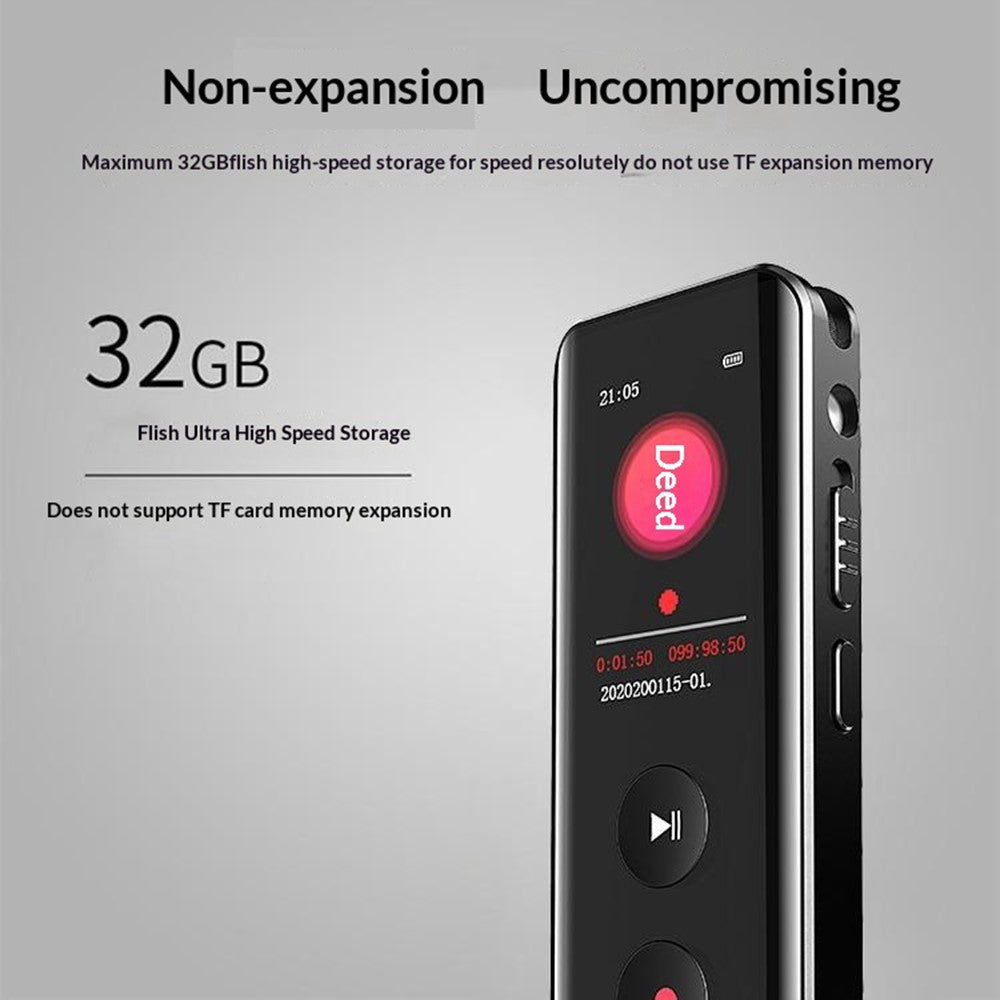N5 32GB Digital Voice Recorder Noise Cancelling HD Audio Professional Portable Recording Device for Meetings Lectures Interviews