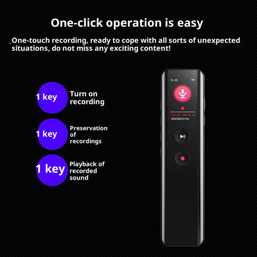 N5 32GB Digital Voice Recorder Noise Cancelling HD Audio Professional Portable Recording Device for Meetings Lectures Interviews