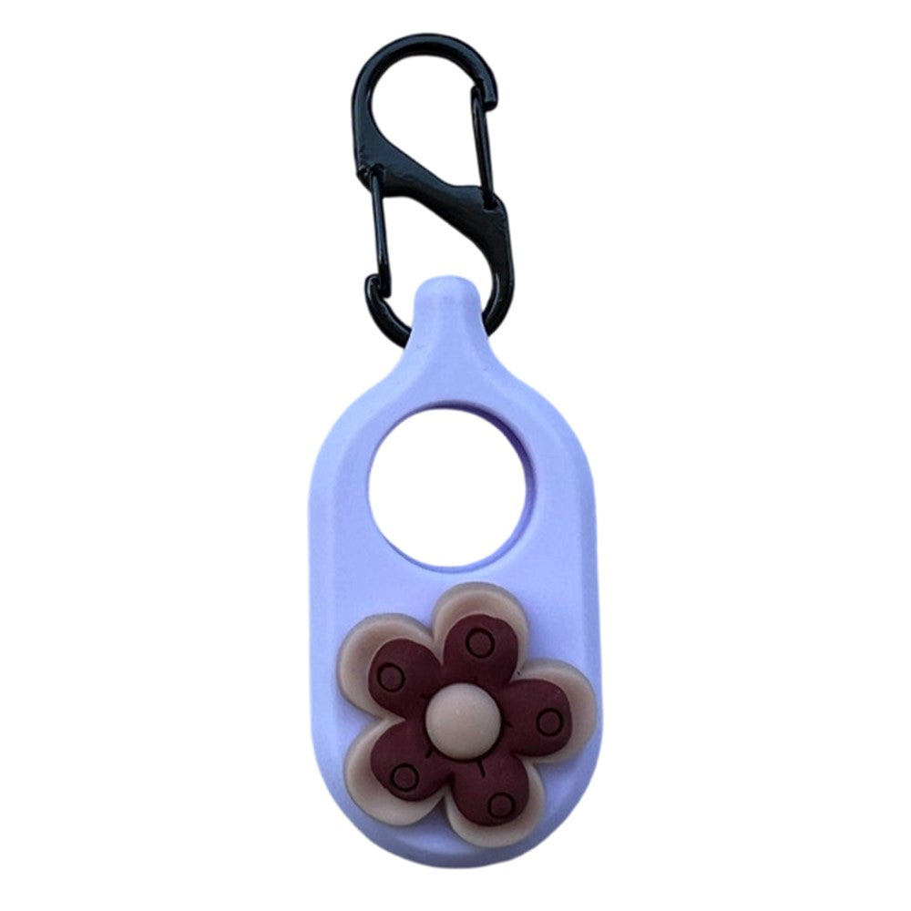 For Samsung Galaxy SmartTag2 Tracker Silicone Case Cartoon Dustproof Cover with Carabiner Hook
