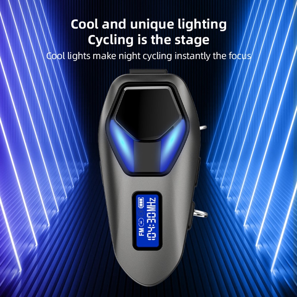 K13-2X Motorcycle Helmet Bluetooth-compatible Headset IP65 Waterproof Intercom 40H Battery Helmet Headphone (No Memory Card)