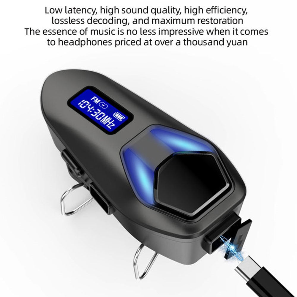 K13-2X Motorcycle Helmet Bluetooth-compatible Headset IP65 Waterproof Intercom 40H Battery Helmet Headphone (No Memory Card)