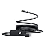 AN112 5m Soft Wire Endoscope Camera with iP (5-14) & Micro USB Adapter Waterproof 8-LED Inspection 8mm Camera Lens Borescope
