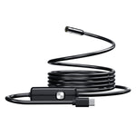 AN112 10m Soft Wire Endoscope Camera with iP (5-14) & Micro USB Adapter Waterproof 8-LED Inspection 8mm Camera Lens Borescope