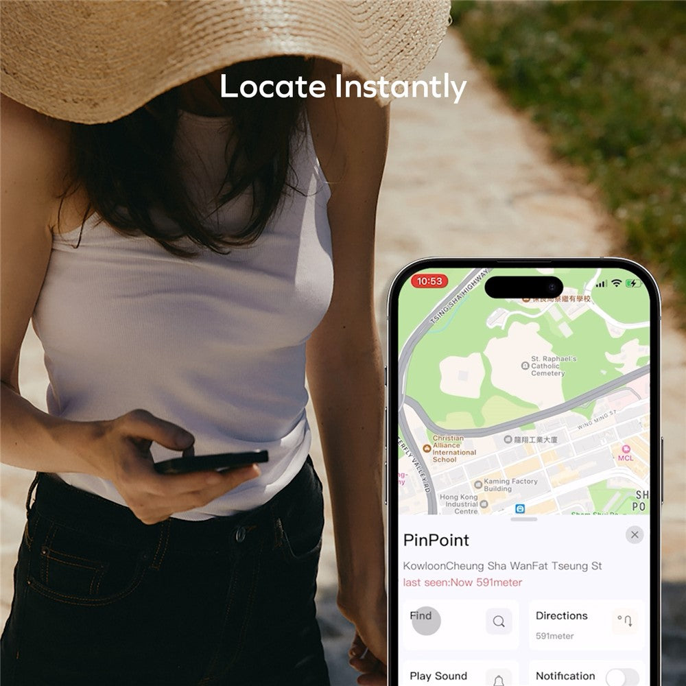MOMAX BR18 PINCARD ULTRA MINI Wireless Charging UWB Tracker Tracking Device Anti-Lost Tracker for iOS
